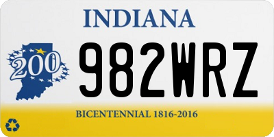 IN license plate 982WRZ