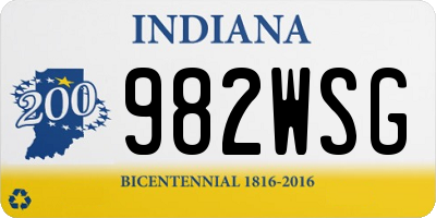 IN license plate 982WSG