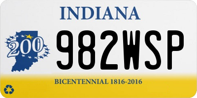 IN license plate 982WSP