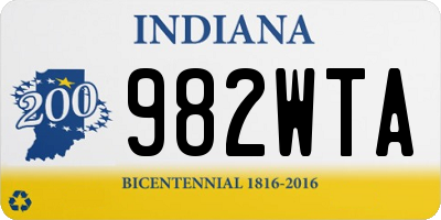 IN license plate 982WTA