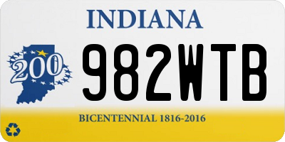 IN license plate 982WTB