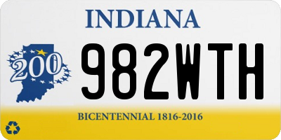 IN license plate 982WTH