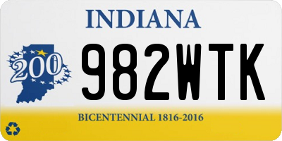 IN license plate 982WTK