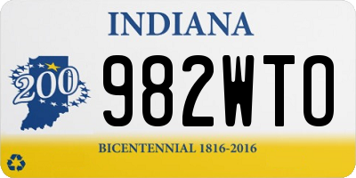 IN license plate 982WTO