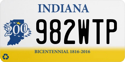 IN license plate 982WTP