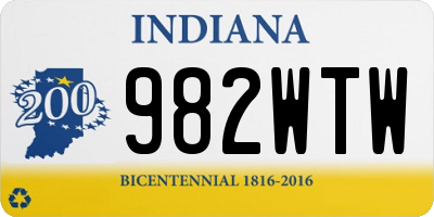 IN license plate 982WTW