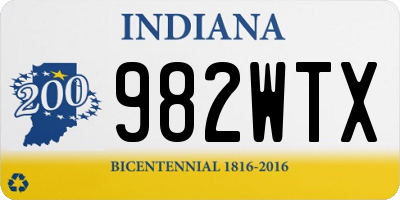 IN license plate 982WTX