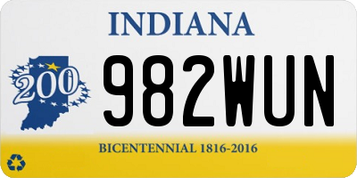 IN license plate 982WUN