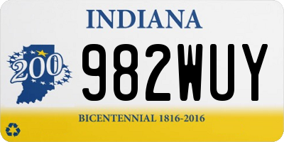 IN license plate 982WUY