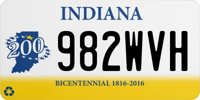 IN license plate 982WVH