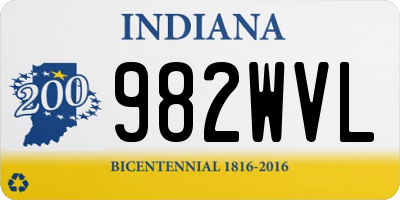 IN license plate 982WVL