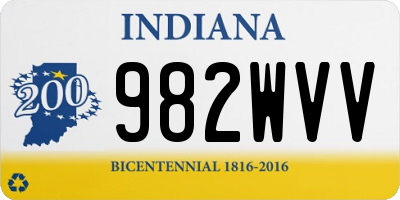 IN license plate 982WVV