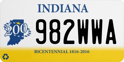 IN license plate 982WWA