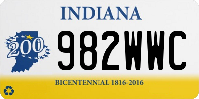 IN license plate 982WWC