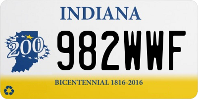 IN license plate 982WWF