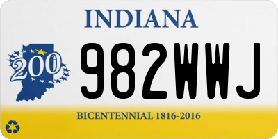 IN license plate 982WWJ