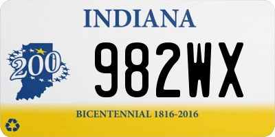 IN license plate 982WX