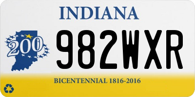 IN license plate 982WXR