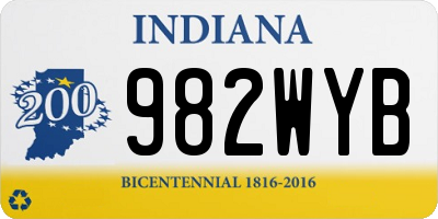 IN license plate 982WYB