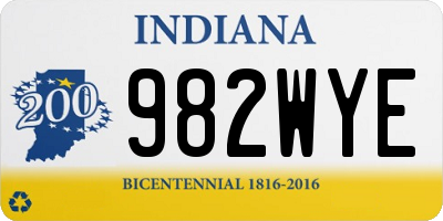 IN license plate 982WYE