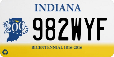 IN license plate 982WYF