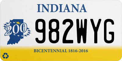 IN license plate 982WYG
