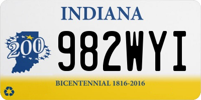 IN license plate 982WYI
