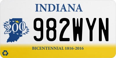 IN license plate 982WYN