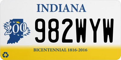 IN license plate 982WYW