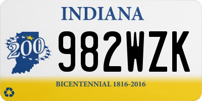 IN license plate 982WZK