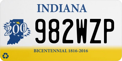 IN license plate 982WZP