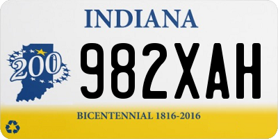 IN license plate 982XAH