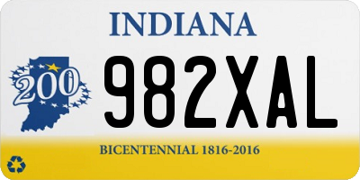 IN license plate 982XAL