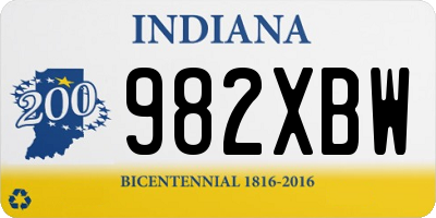 IN license plate 982XBW