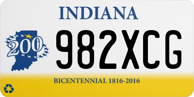 IN license plate 982XCG