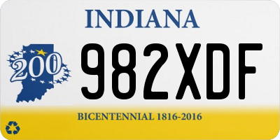 IN license plate 982XDF