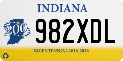 IN license plate 982XDL