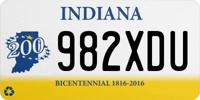 IN license plate 982XDU