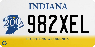 IN license plate 982XEL