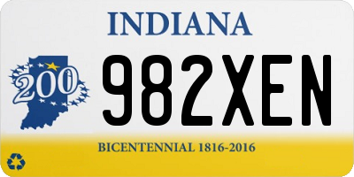 IN license plate 982XEN