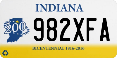 IN license plate 982XFA