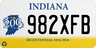 IN license plate 982XFB