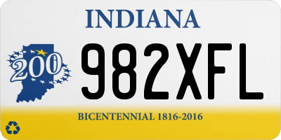 IN license plate 982XFL