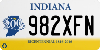 IN license plate 982XFN