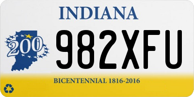 IN license plate 982XFU