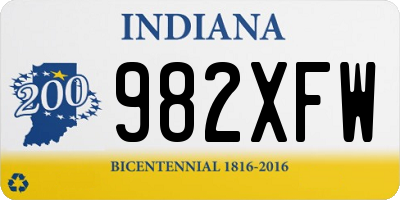 IN license plate 982XFW