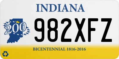 IN license plate 982XFZ