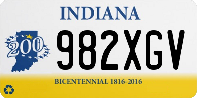 IN license plate 982XGV