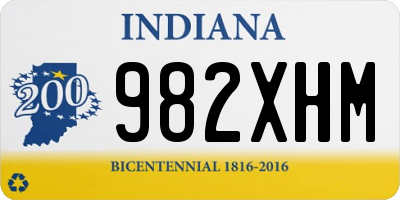 IN license plate 982XHM