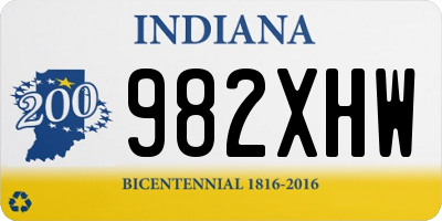 IN license plate 982XHW